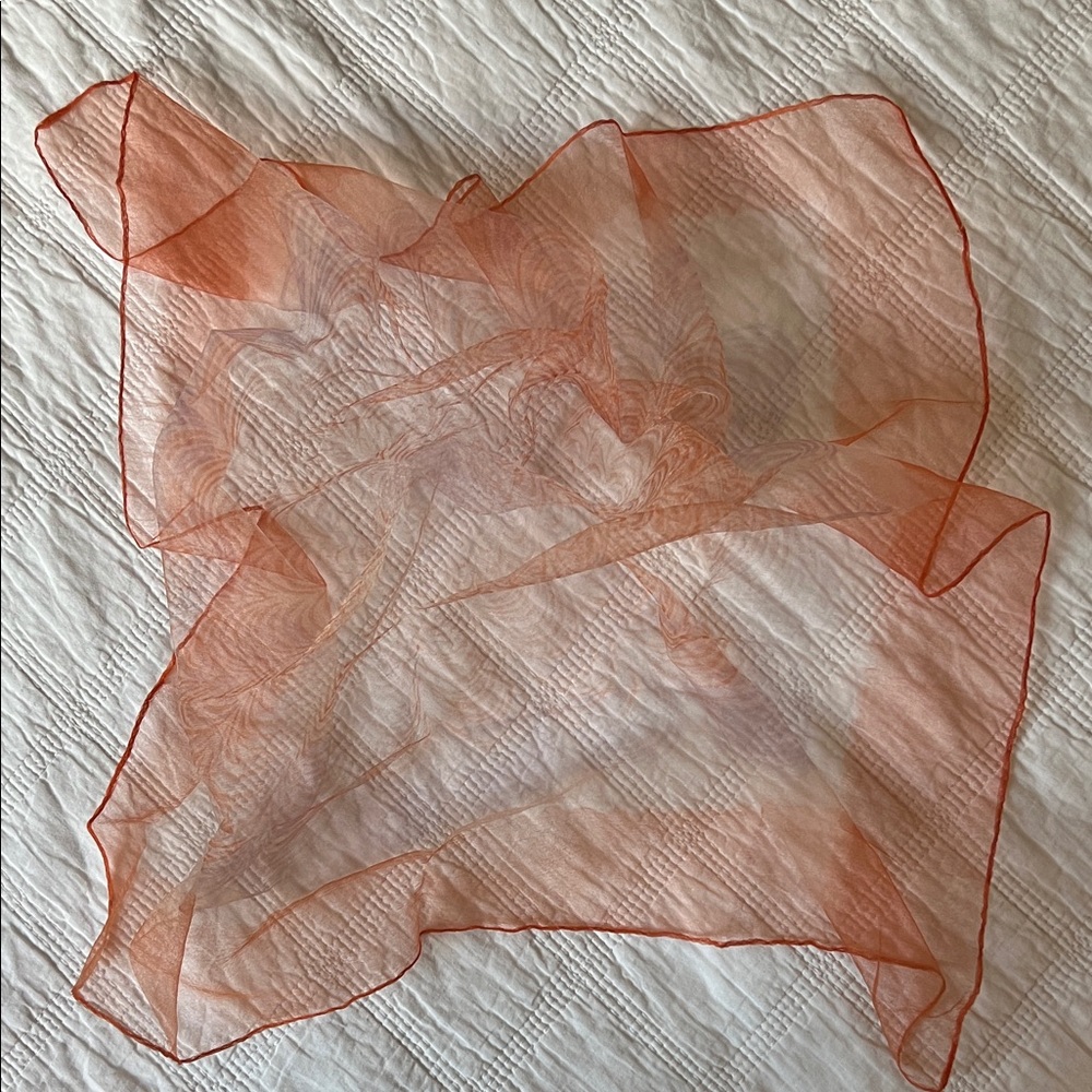 Sheer Orange Scarf
